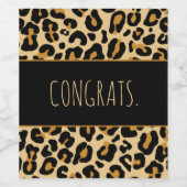 Custom Leopard Classic Modern Print Classic Wine Weinetikett (Einzelnes Label)