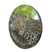 Custom Leopard Foto Dart Board Dartscheibe (Vorderseite rechts)