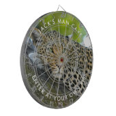 Custom Leopard Foto Dart Board Dartscheibe (Vorderseite Links)
