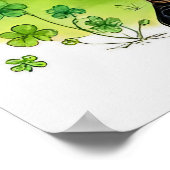 Custom Leprechaun Gnome St. Patrick's Day Shamrock Poster (Ecke)