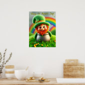 Custom Leprechaun Gnome St. Patrick's Day Shamrock Poster (Küche)
