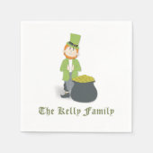 Custom Leprechaun Lucky Green Personalisiert Serviette (Vorderseite)