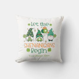 Custom Let the Shenanigans Begin Festive Gnomes Kissen