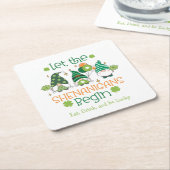 Custom Let the Shenanigans Begin Gnome Party Rechteckiger Pappuntersetzer (angewinkelt)