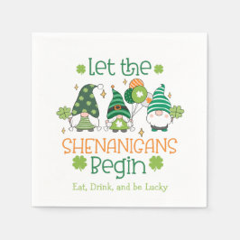 Custom Let the Shenanigans Begin Gnome Party Serviette