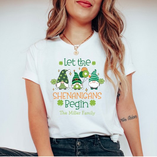 Custom Let the Shenanigans Begin Gnomes T-Shirt