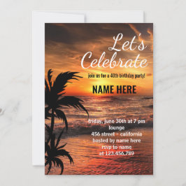 CUSTOM LET'S CELEBRATE BIRTHDAY PARTEI EINLADUNG