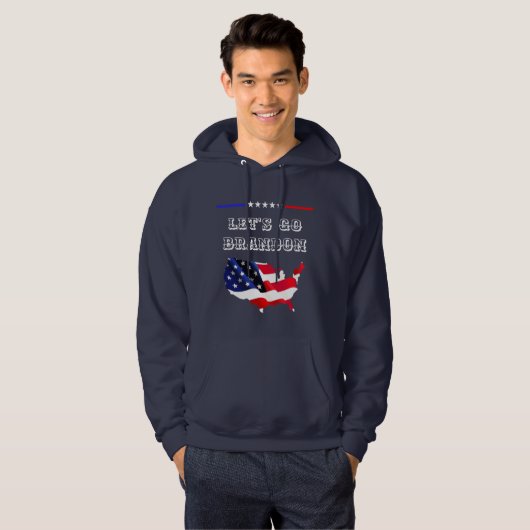 Custom LET'S GO BRANDON Funny Spaß FJB Politic Hoodie (Vorne ganz)