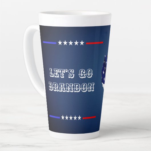 Custom LET'S GO BRANDON Trump 2024 Amerikanische F Milchtasse (Linke Ecke)