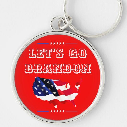 Custom LET'S GO BRANDON Trump 2024 Amerikanische F Schlüsselanhänger (Vorne)