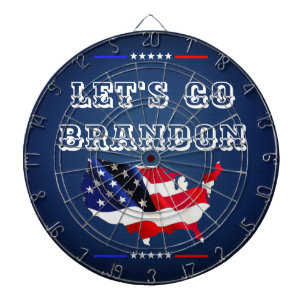 Custom LET'S GO BRANDON Trump 2024 Patriotische Fl Dartscheibe