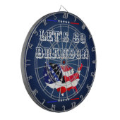 Custom LET'S GO BRANDON Trump 2024 Patriotische Fl Dartscheibe (Vorderseite Links)
