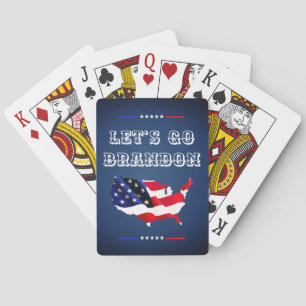 Custom LET'S GO BRANDON Trump 2024 Patriotische Fl Spielkarten