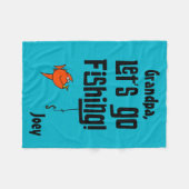 Custom Let's Go Fishing! Fleecedecke (Vorderseite (Horizontal))