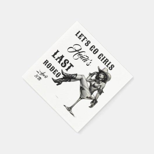 Custom Let's Go Redeo for Bachelorette  Serviette (Ecke)