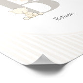 Custom Letter B Nursery Wall Art - Baby Name Print Poster (Ecke)