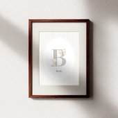 Custom Letter B Nursery Wall Art - Baby Name Print Poster
