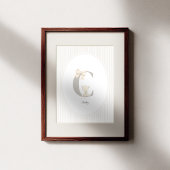 Custom Letter C Nursery Wall Art - Baby Name Print Poster