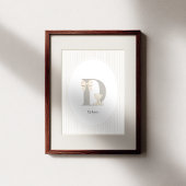 Custom Letter D Nursery Wall Art - Baby Name Print Poster