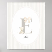 Custom Letter E Nursery Wall Art - Baby Name Print Poster (Vorne)