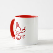 Custom Letter G Name Christmas Monogram Tasse (Vorderseite Links)