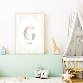 Custom Letter G Nursery Wall Art - Baby Name Print Poster