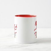 Custom Letter H Name Christmas Monogram Tasse (Zentrum)