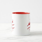 Custom Letter I Name Christmas Monogram Tasse (Zentrum)