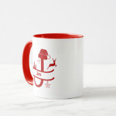 Custom Letter J Name Christmas Monogram Tasse (Vorderseite Links)