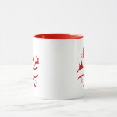 Custom Letter K Name Christmas Monogram Tasse (Zentrum)