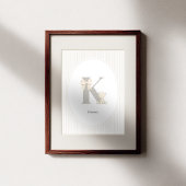 Custom Letter K Nursery Wall Art - Baby Name Print Poster