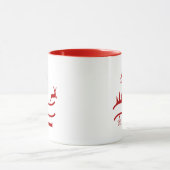 Custom Letter L Name Christmas Monogram Tasse (Zentrum)