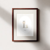 Custom Letter L Nursery Wall Art - Baby Name Print Poster