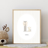 Custom Letter L Nursery Wall Art - Baby Name Print Poster