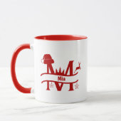 Custom Letter M Name Christmas Monogram Tasse (Links)
