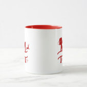 Custom Letter M Name Christmas Monogram Tasse (Zentrum)