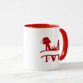 Custom Letter M Name Christmas Monogram Tasse (VorderseiteRechts)
