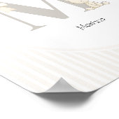 Custom Letter M Nursery Wall Art – Baby Name Print Poster (Ecke)