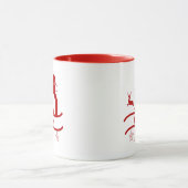 Custom Letter P Name Christmas Monogram Tasse (Zentrum)
