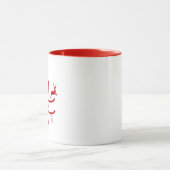 Custom Letter U Name Christmas Monogram Tasse (Zentrum)