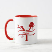 Custom Letter Y Name Christmas Monogram Tasse (Links)