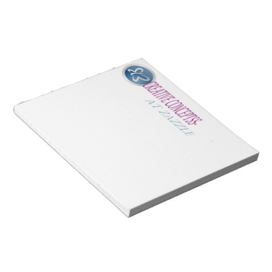 CUSTOM LETTERHEAD NOTE PADS 5 x 6 post it Notizblock (angewinkelt)
