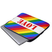 custom LGBTQ+ Rainbow Flag Stripes Pride Month -  Laptopschutzhülle (Vorne Knopf)