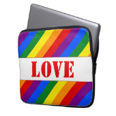 custom LGBTQ+ Rainbow Flag Stripes Pride Month -  Laptopschutzhülle (Vorderseite Links)