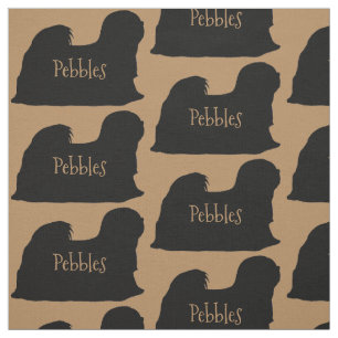 Custom Lhasa Apso Dog Fabric Stoff