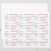 Custom Library Checkout Card Table Number Cards (Vorne/Hinten)