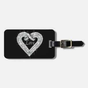Custom Liebe Diamond Heart Luggage Tag Gepäckanhänger