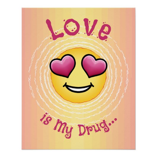 Custom Liebe Eyes Emoji Poster (Vorderseite)