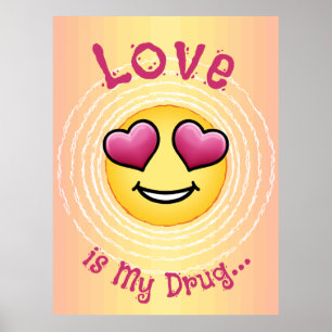 Custom Liebe Eyes Emoji Poster