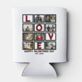 Custom Liebe Happy Valentines Tag 8 FotoCollage Dosenkühler (Rückseite)